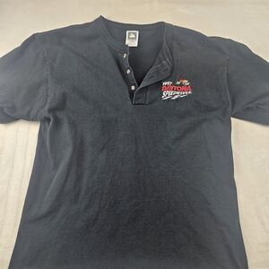 1997 Daytona VTG Button T Shirt Large 100% Cotton Pre-Shrunk Vintage